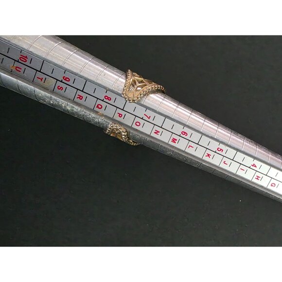 Vintage Sarah Coventry City Slicker Gold-Tone Adjustable Ring White Stone Accent - Picture 7 of 7